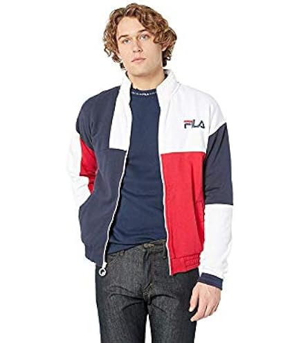 Fila Men's Roland Ful Zip Sweatshirt Peacoat/White/Chinese Red S